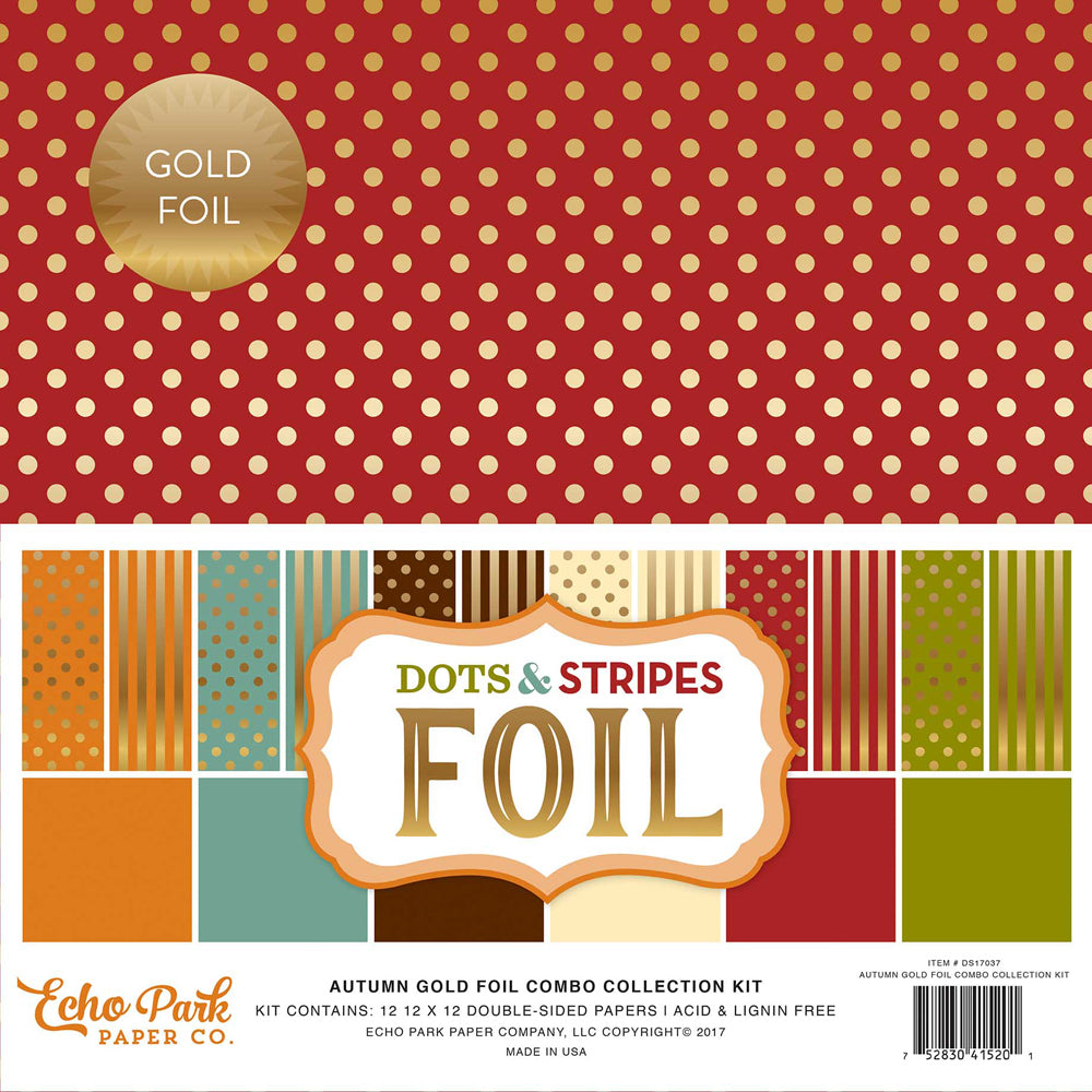 AUTUMN GOLD FOIL COMBO - 12x12 Paper Pack - Echo Park
