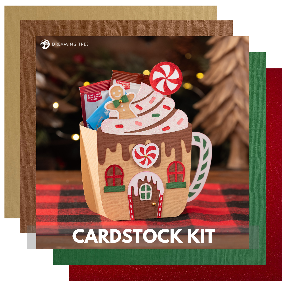 DREAMING TREE COCOA CUP TREAT BOX CARDSTOCK KIT