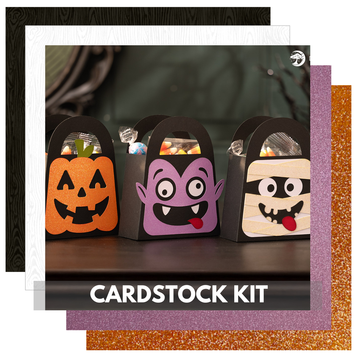 Dreaming Tree Trick or Treat Trio Bags Cardstock Kit | Halloween Craft Kit