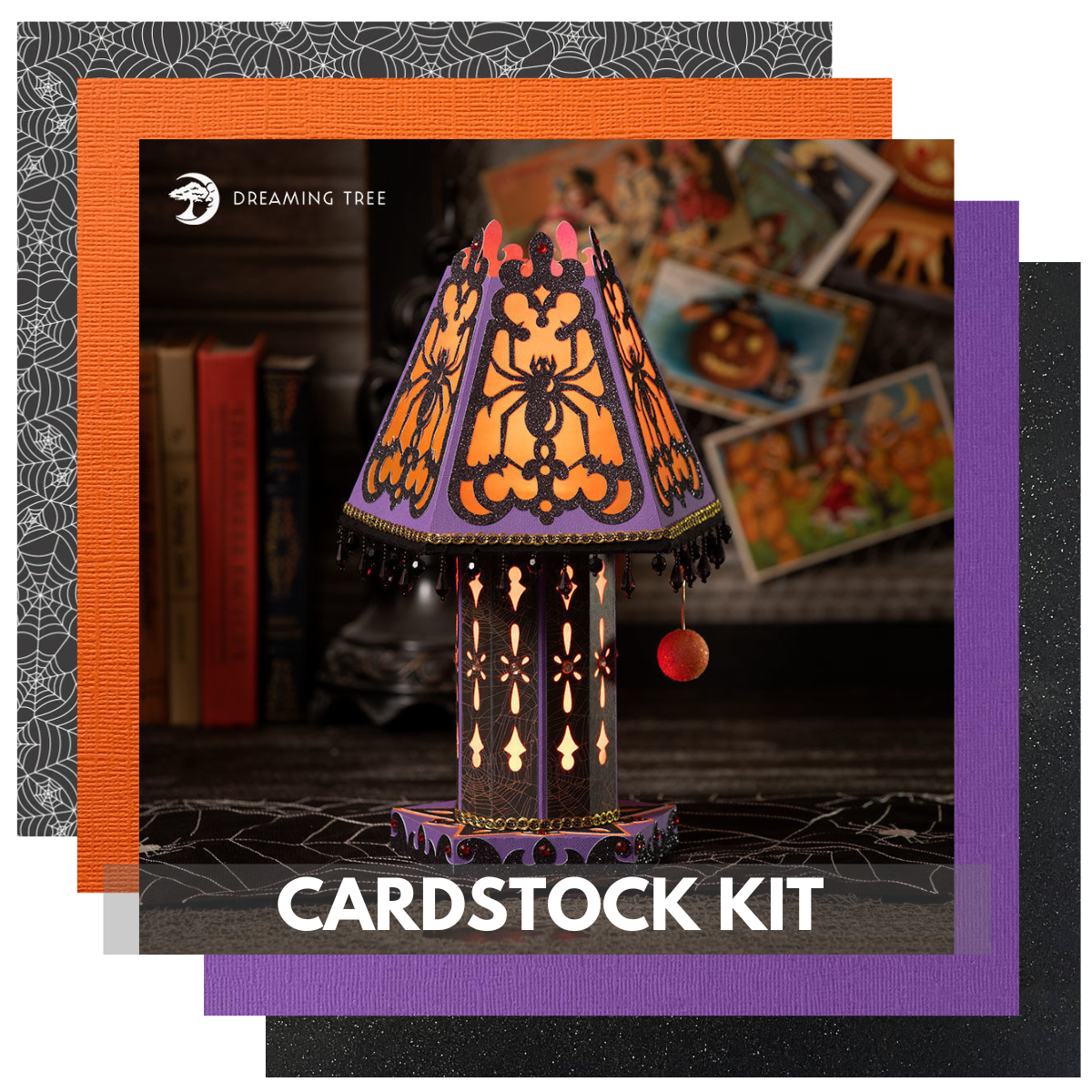 Halloween Paper Lantern Cardstock Kit for Dreaming Tree Spider Lamp