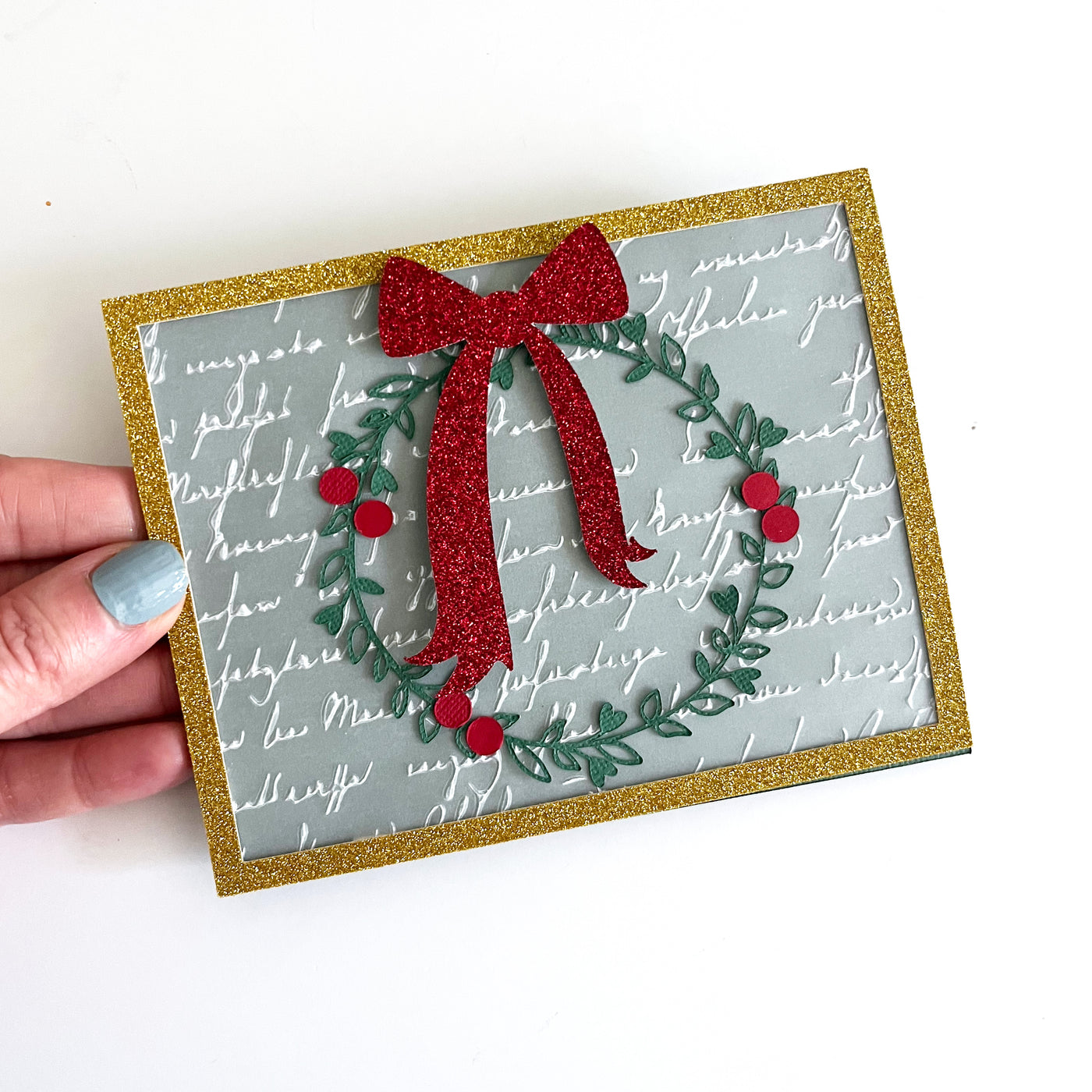 Handmade Christmas card with Encore cardstock