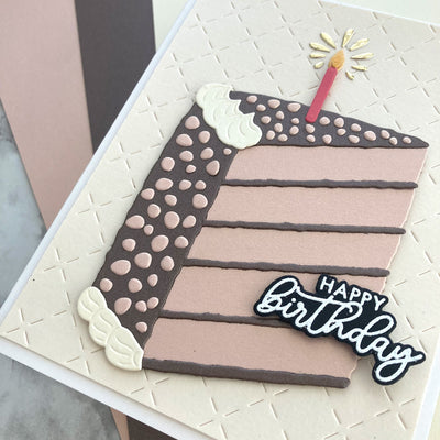 Encore Dazzle Pearlescent Cardstock - Handmade Birthday Card