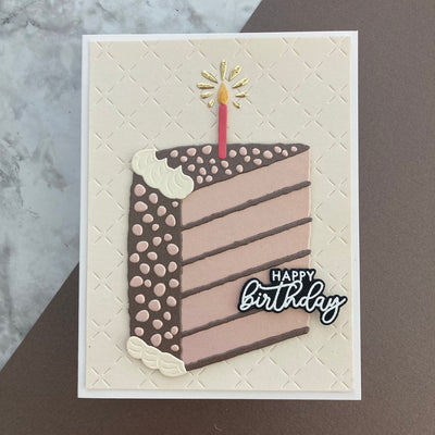 Handmade Birthday Card featuring Encore Dazzle Melted Chocolate Cardstock