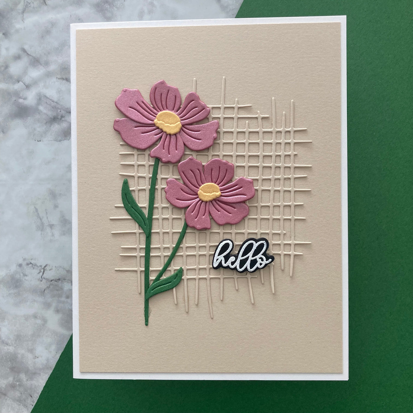 Handmade Card Featuring Encore Dazzle Textured Cardstock 