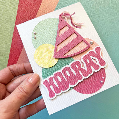 Handmade Birthday card featuring Encore Shimmer cardstock