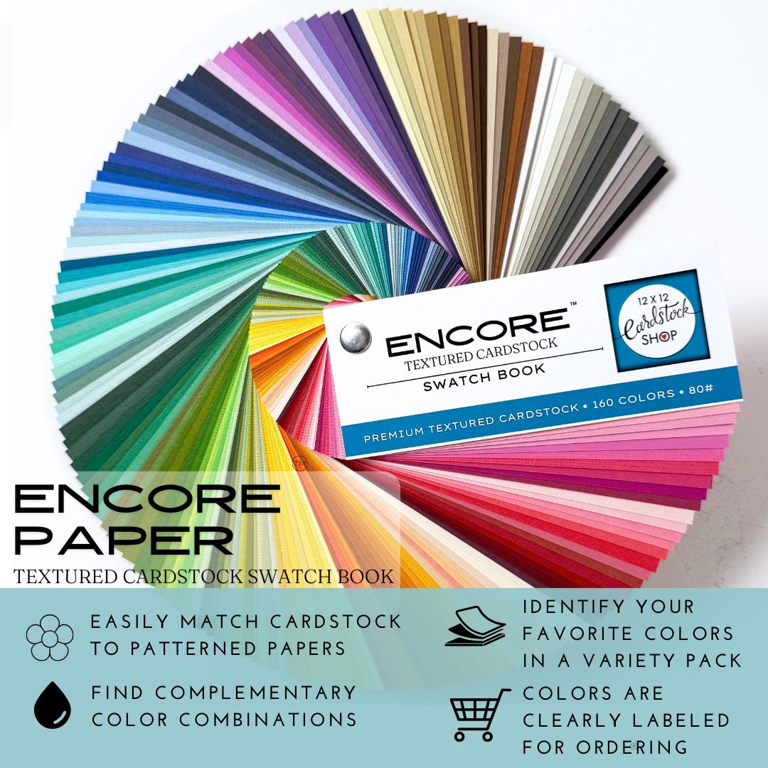 160 Colors Swatch Book | Encore Textured Cardstock Guide – The 12x12 ...