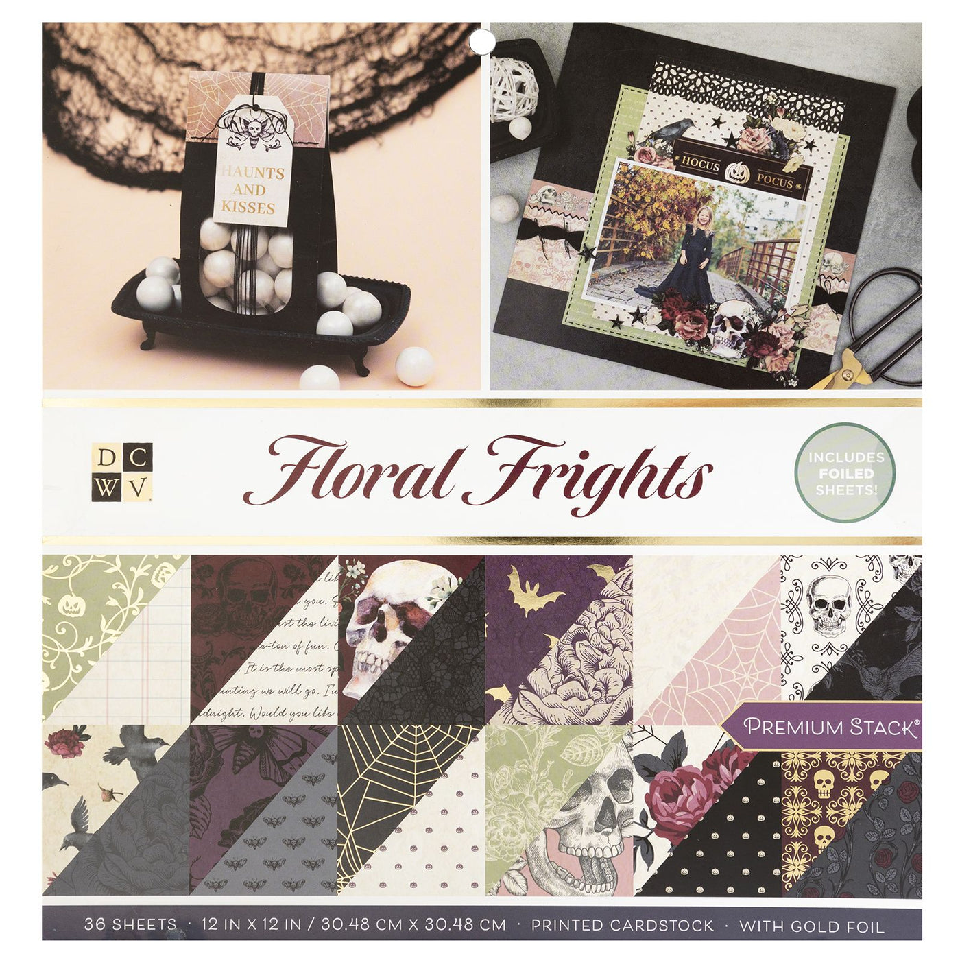 FLORAL FRIGHTS Premium Stack - 12x12 Paper Pack - 36 Sheets - DCWV