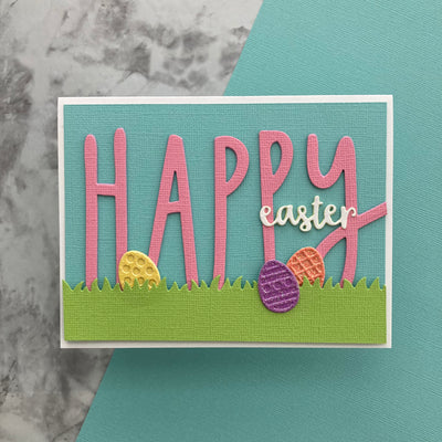Handmade Easter card featuring Sea Mist Encore cardstock