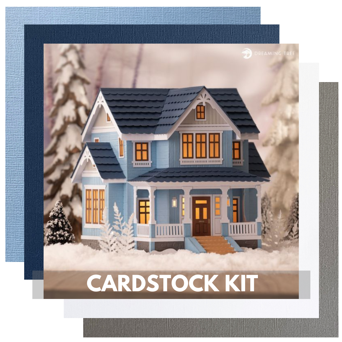 Card Stock Tree DREAMING TREE FROSTWOOD MANOR CARDSTOCK KIT - 35 Sheets - 12x12 Cardst ...