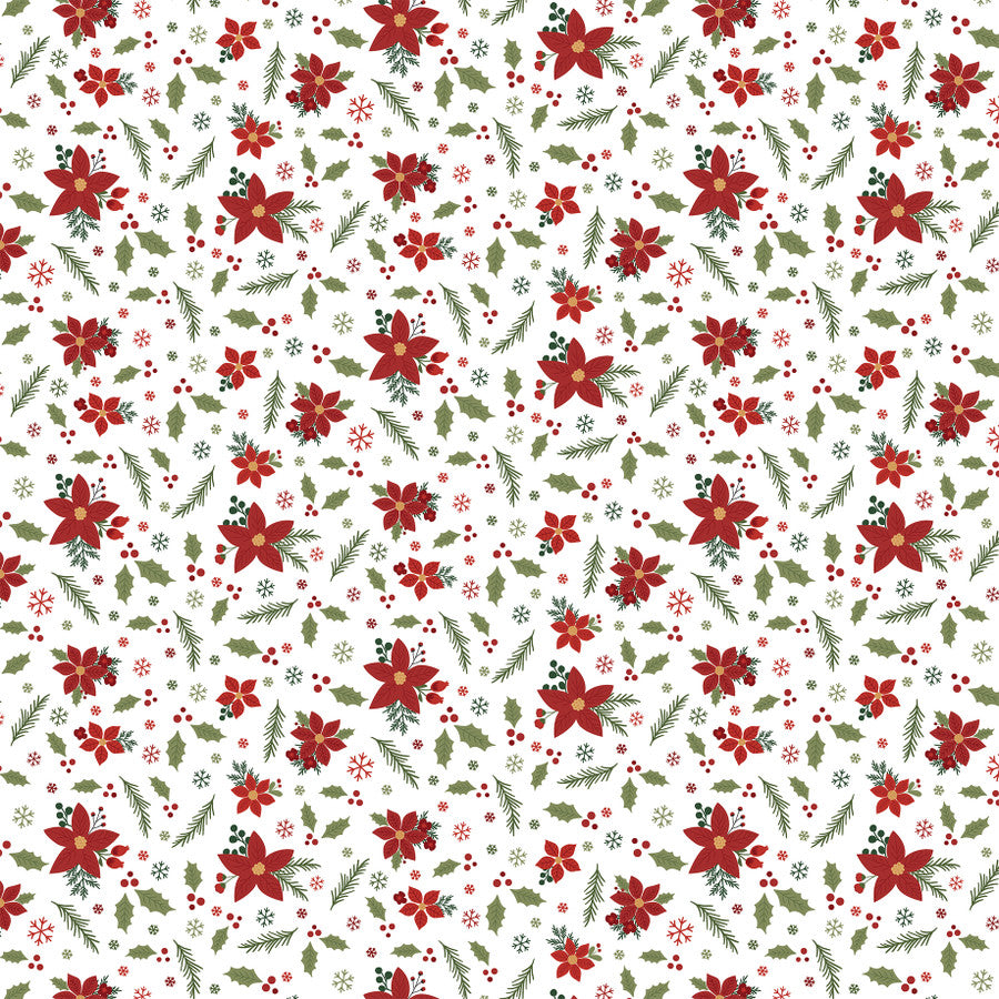 HOLIDAY FLOWERS - 12x12 Double-Sided Patterned Paper - Echo Park