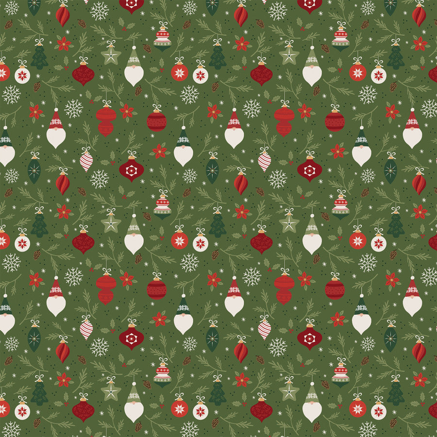 DECK THE HALLS - 12x12 Double-Sided Patterned Paper - Echo Park