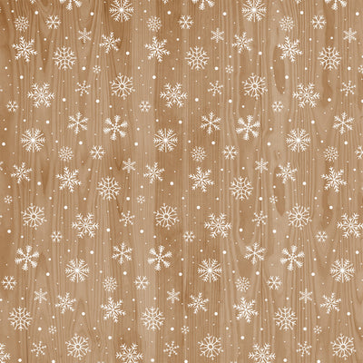 WOODGRAIN SNOWFLAKES - 12x12 Double-Sided Patterned Paper - Echo Park