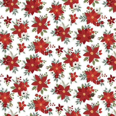 SANTA'S POINSETTIAS - 12x12 Double-Sided Patterned Paper - Echo Park