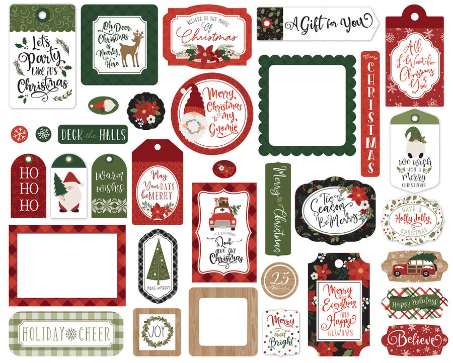 GNOME FOR CHRISTMAS Frames & Tags - Echo Park