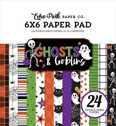 Echo Park paper pad with Halloween-themed designs on a white background