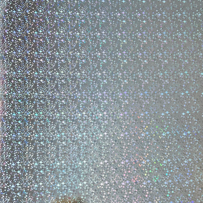 Galaxy Holographic Cardstock - 12x12 silver holographic cardstock with mixed sized stars