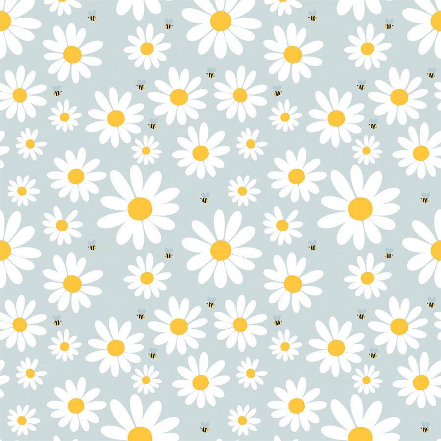 LOVELY BEE DAISIES - 12x12 Double-Sided Patterned Paper - Echo Park