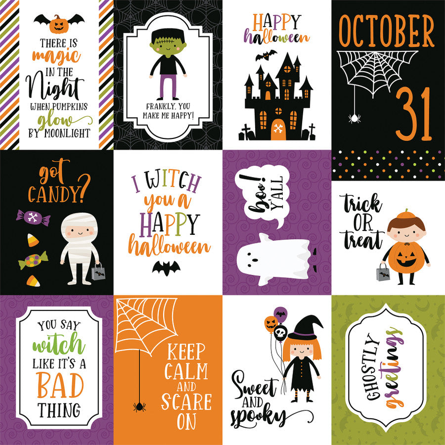 HALLOWEEN MAGIC 3X4 JOURNALING CARDS - 12x12 Double-Sided Patterned Paper - Echo Park