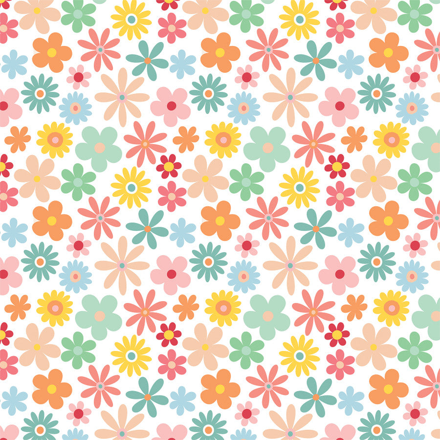 GOOD VIBES FLORAL - 12x12 Double-Sided Patterned Paper - Echo Park