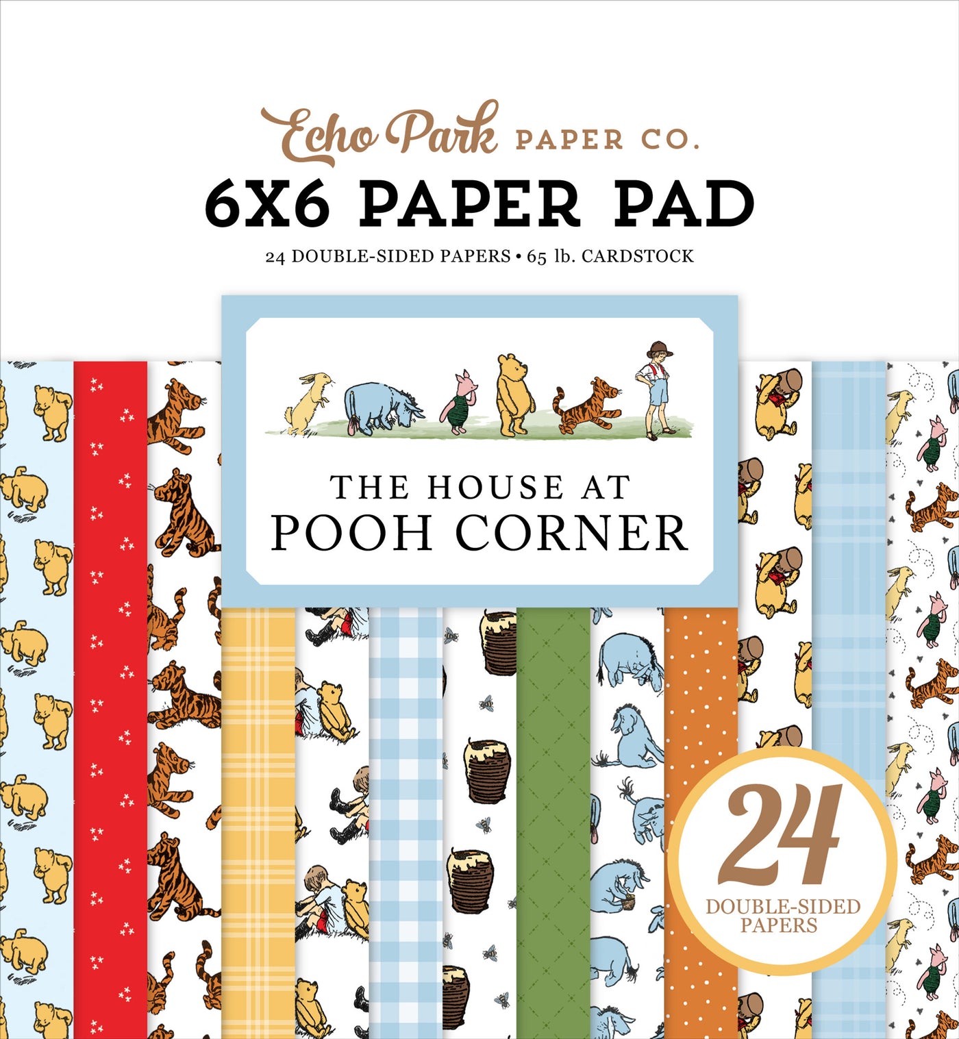 6x6 paper pad featuring scaled-down images from The House At Pooh Corner Collection.