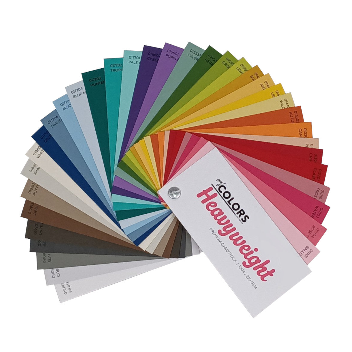 Swatch Book for all 36 colors of Heavyweight cardstock from My Colors