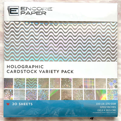 Holographic Cardstock Complete Collection Pack Set of 20 Holographic Papers