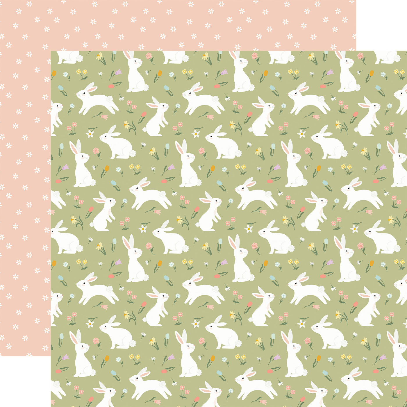 BLISSFUL BUNNIES - 12x12 Double-Sided Patterned Paper - Echo Park
