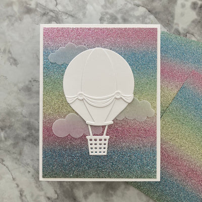 PASTEL RAINBOW - Multi-Color Glitter Cardstock- Encore