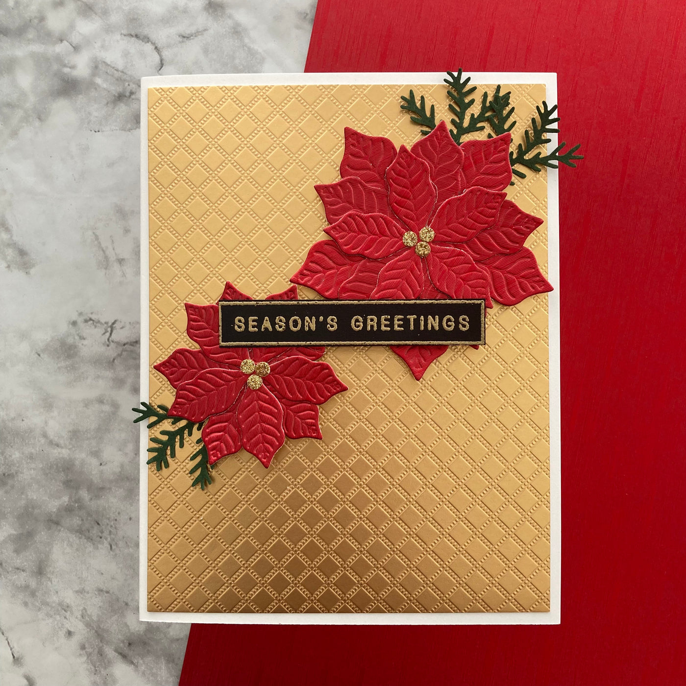 BRUSHED RED Foil Cardstock - 12x12 Matte Foil - Encore