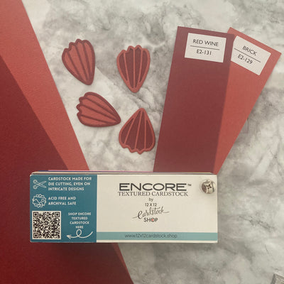 RED WINE - Textured 12x12 Cardstock - Encore Paper