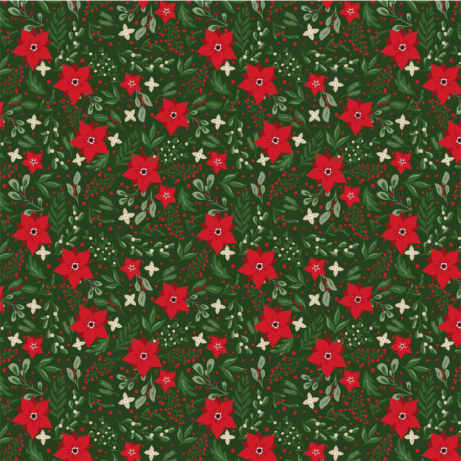 FESTIVE FLORAL - 12x12 Double-Sided Patterned Paper - Echo Park