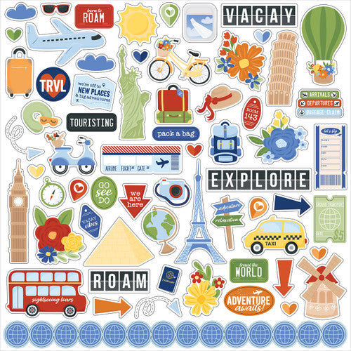 BORN TO TRAVEL 12x12 Collection Kit - Echo Park