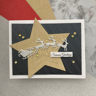 handmade Christmas card featuring Mirri Sparkle in Gold