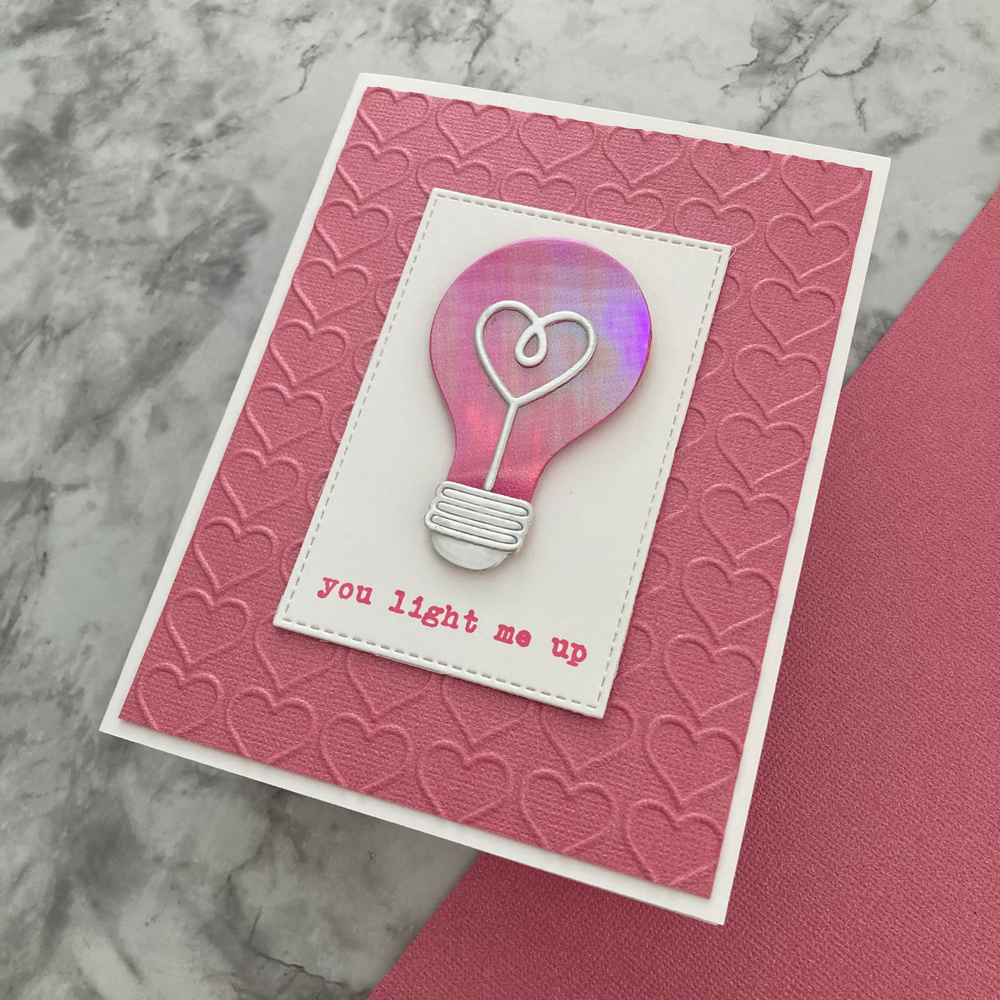 handmade card featuring My Colors Glimmer in Frosty Pink