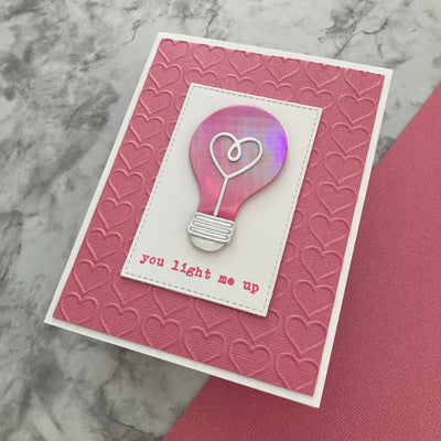 handmade card featuring My Colors Glimmer in Frosty Pink