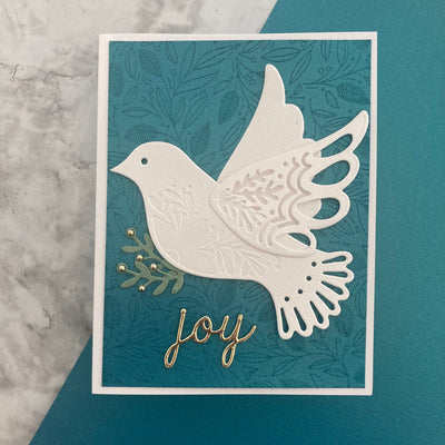 Handmade Christmas card featuring Encore Dazzle in Caribbean Chrome.