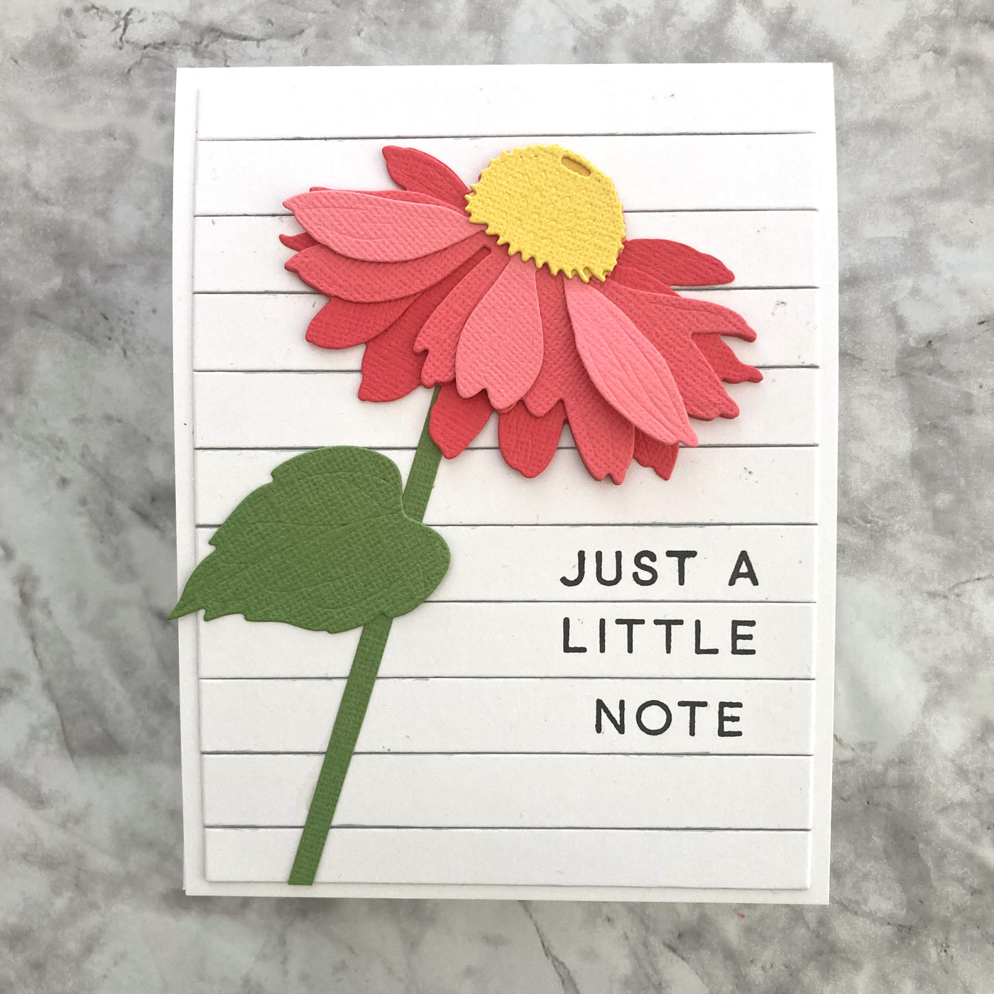 Faux Shiplap Card with Bazzill Marshmallow Cardstock