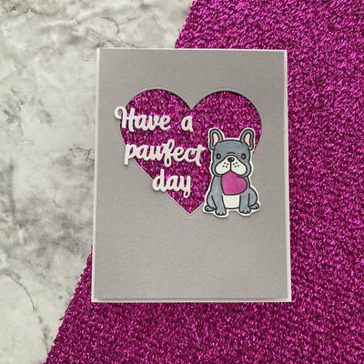 Handmade birthday card featuring Encore Tinsel cardstock in Pinkalicious