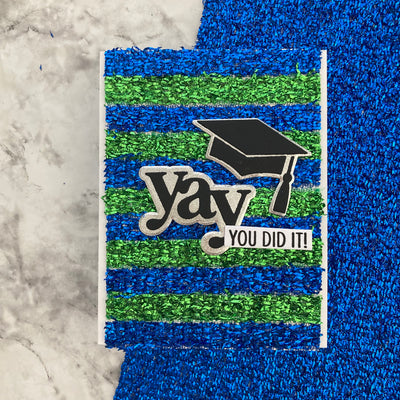 handmade graduation card featuring Encore Tinsel Cardstock