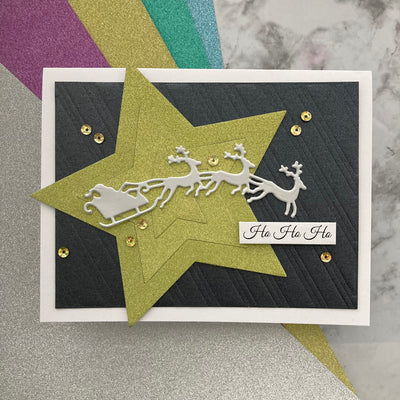 handmade Christmas card featuring Mirri Sparkle in Sunburst