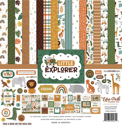 Twelve double-sided designer sheets with the perfect designs to reflect life memories as a little explorer. Includes 12x12 sticker element sheet—archival quality, acid-free.