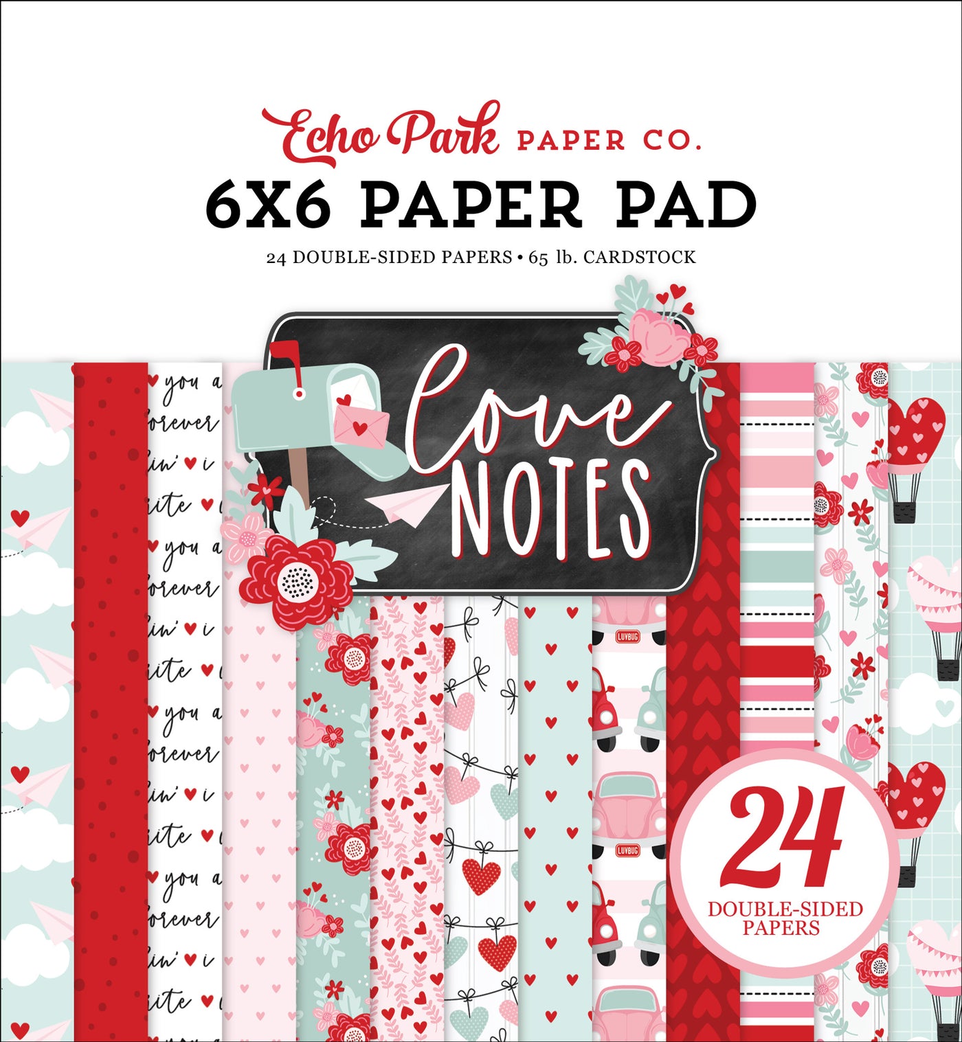 LOVE NOTES 6x6 Paper Pad - Echo Park