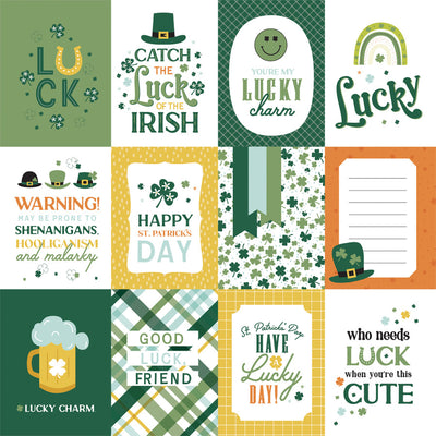 LUCKY CHARM 3X4 JOURNAL CARDS - 12x12 Double-Sided Patterned Paper - Echo Park