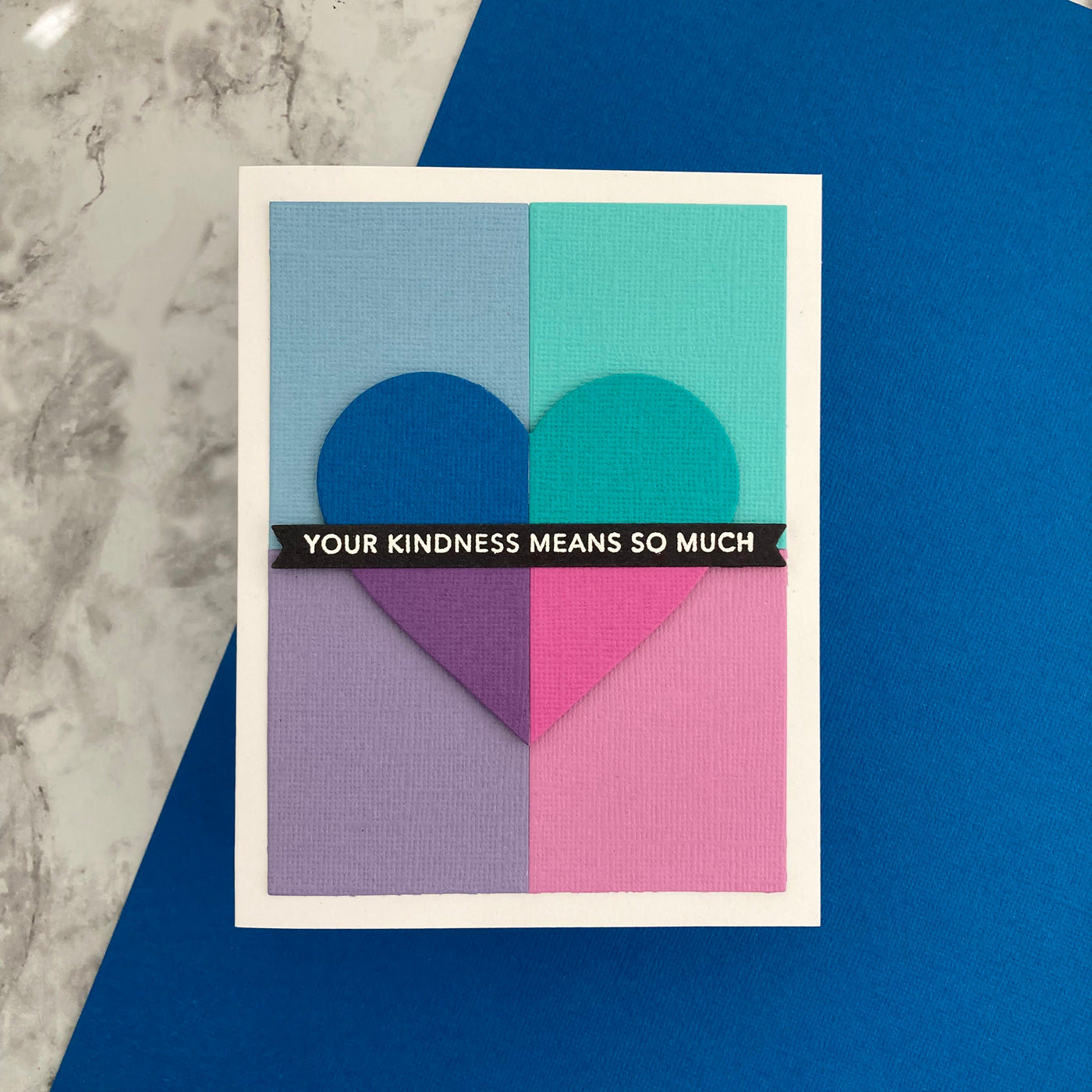 Handmade card featuring Lapis blue cardstock