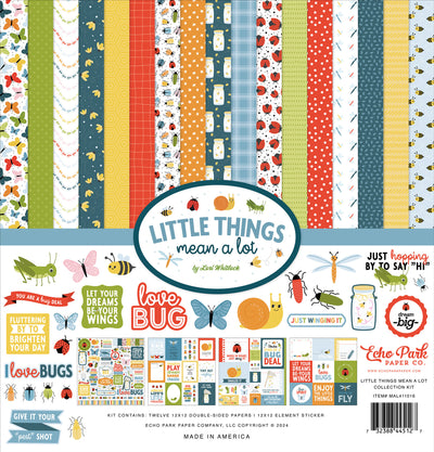 The kit has a cheerful and whimsical theme with a bug and nature focus. It features a variety of papers and elements with cute bug illustrations, nature-inspired patterns, and positive messages.&nbsp;