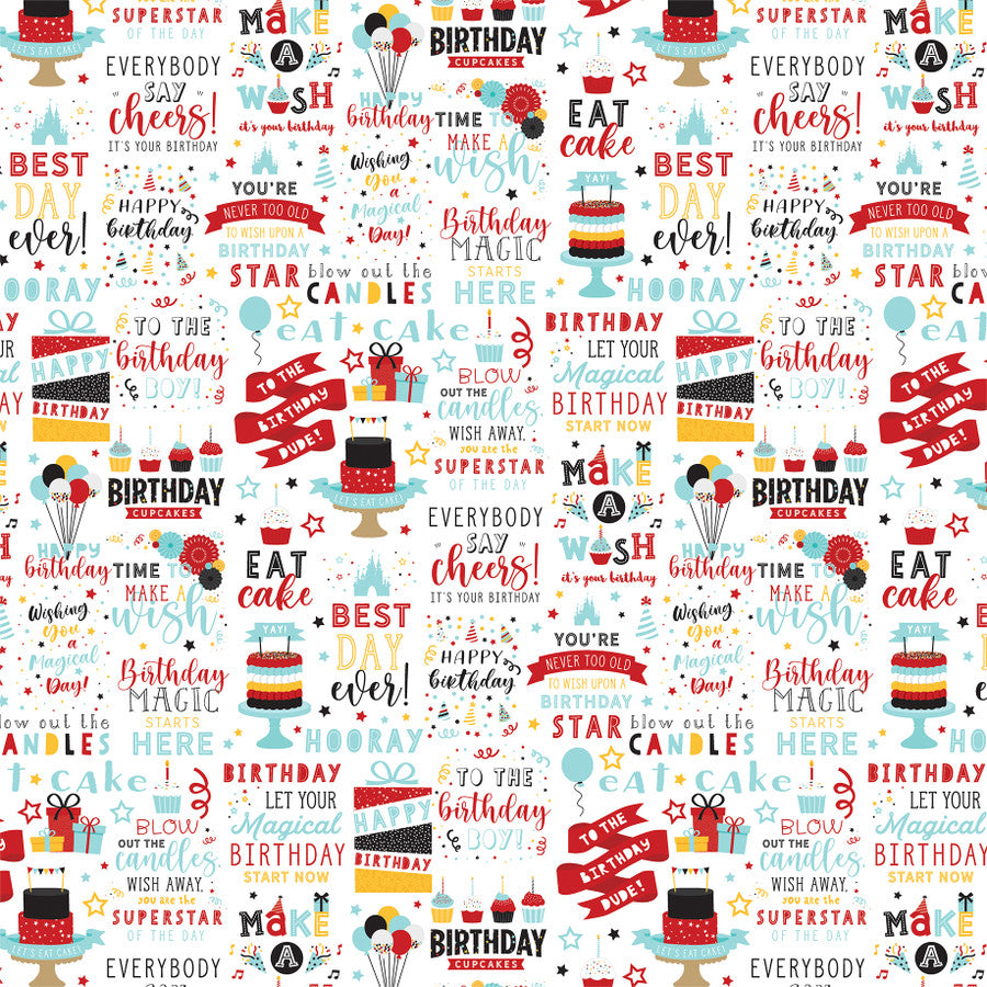 BEST DAY EVER - 12x12 Double-Sided Patterned Paper - Echo Park
