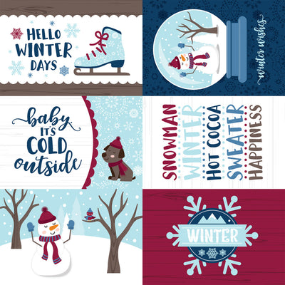 MY FAVORITE WINTER 4X6 JOURNAL CARDS - 12x12 Double-Sided Patterned Paper - Echo Park