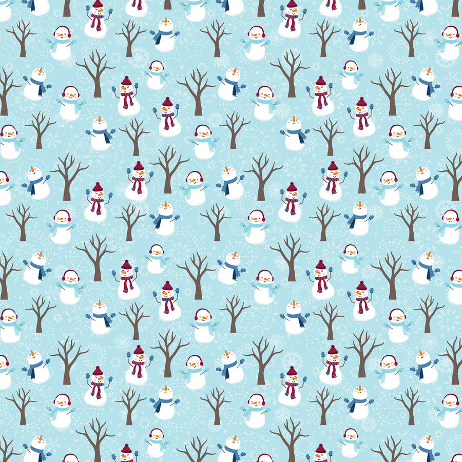 SNOWMAN FUN - 12x12 Double-Sided Patterned Paper - Echo Park