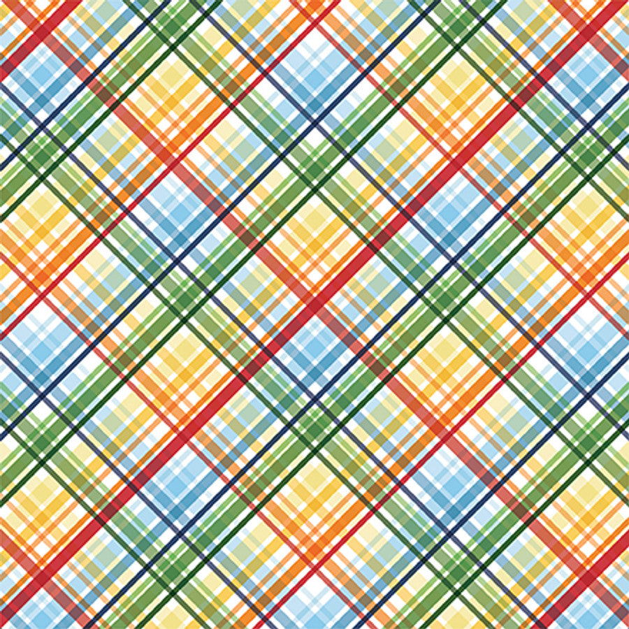 LITTLE BOY PLAID - 12x12 Double-Sided Patterned Paper - Echo Park