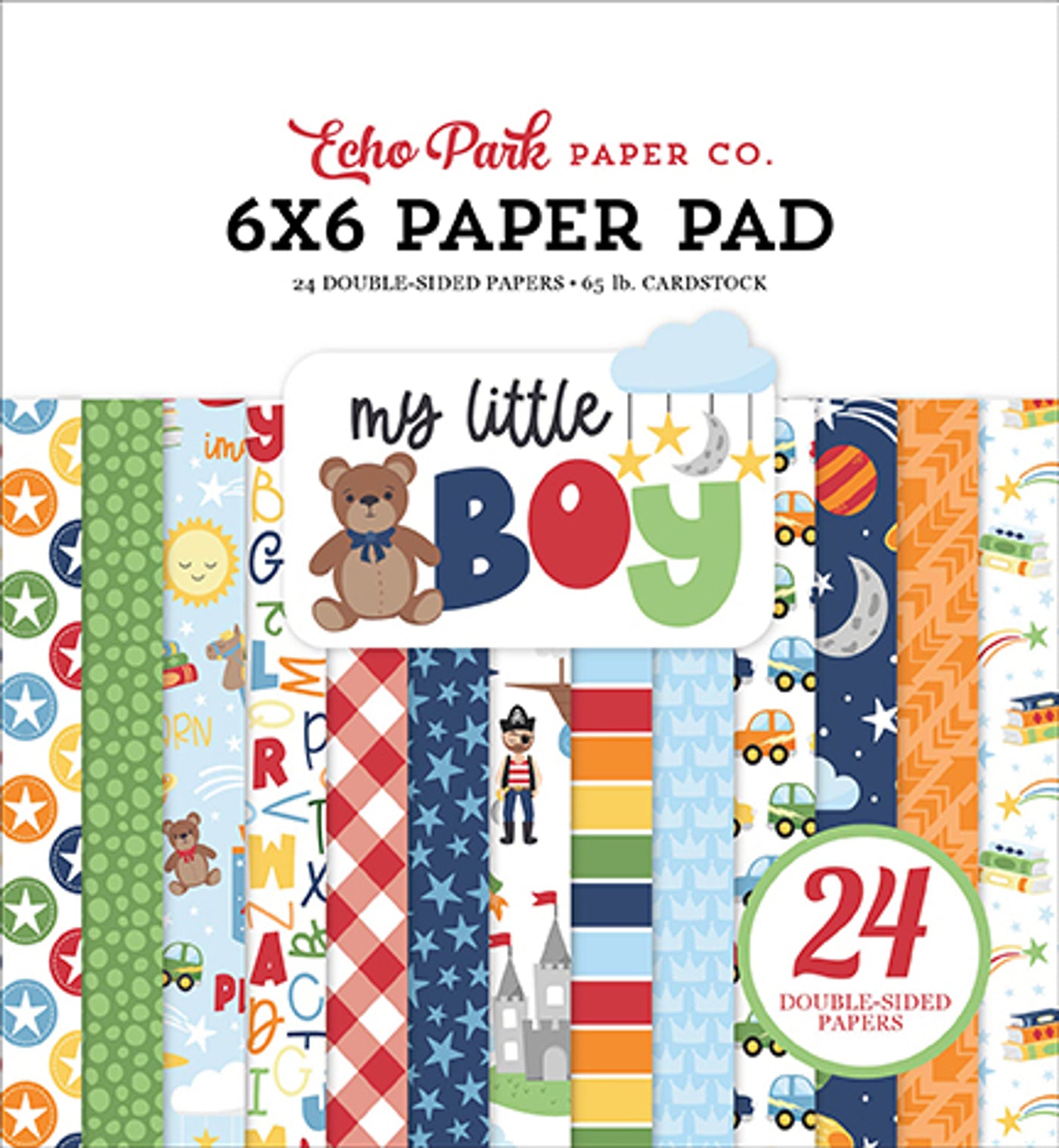 The 6x6 pad features cute designs and colors to celebrate the love for a little boy! Fun for cards and papercrafts. Includes 24 double-sided pages.